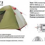 Палатка Tramp Lite Tourist 2 в Москве